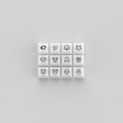 Akko Keycap Set White Asa Clear 07