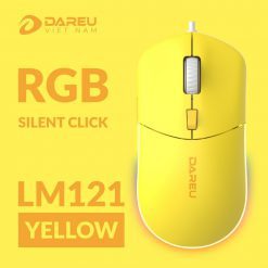 Chuot Gaming Dareu Lm121 Rgb Silent Click Yellow